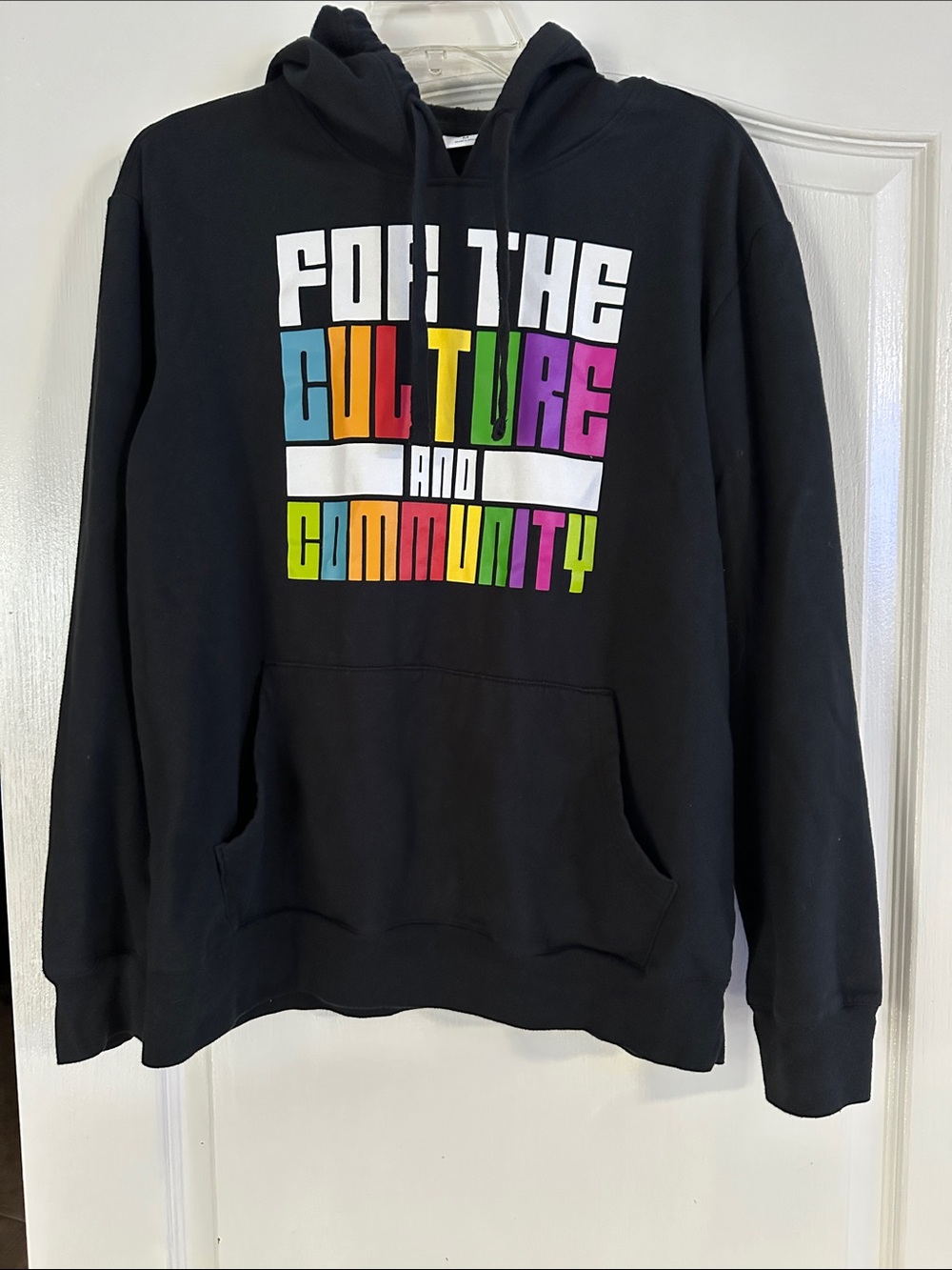 Sonoma Black Hoodie with Multicolor "For The Culture and Community" Graphic - Picture 1 of 3